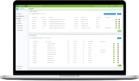 Versand per Mail oder Post